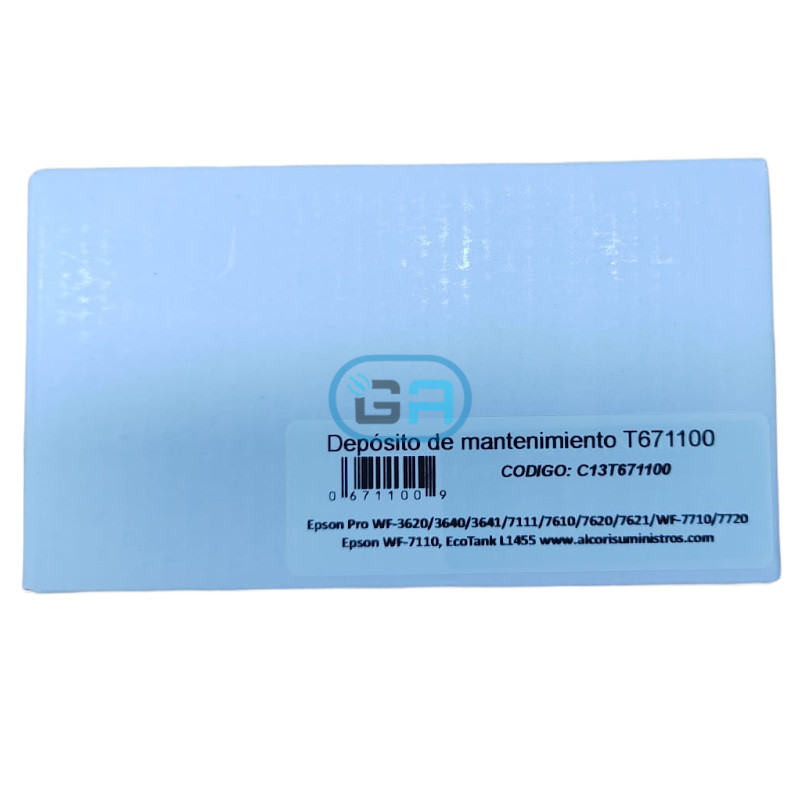 Caja de Mantenimiento Epson T671100, L1455 Compatible